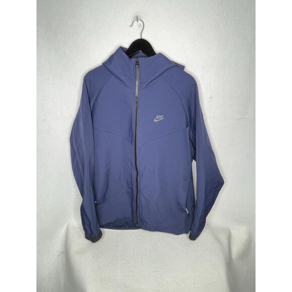 Nike Men's Sportswear Tech Pack Hooded Woven Jacket Blue Size XL 928551-451 - Picture 2 of 14